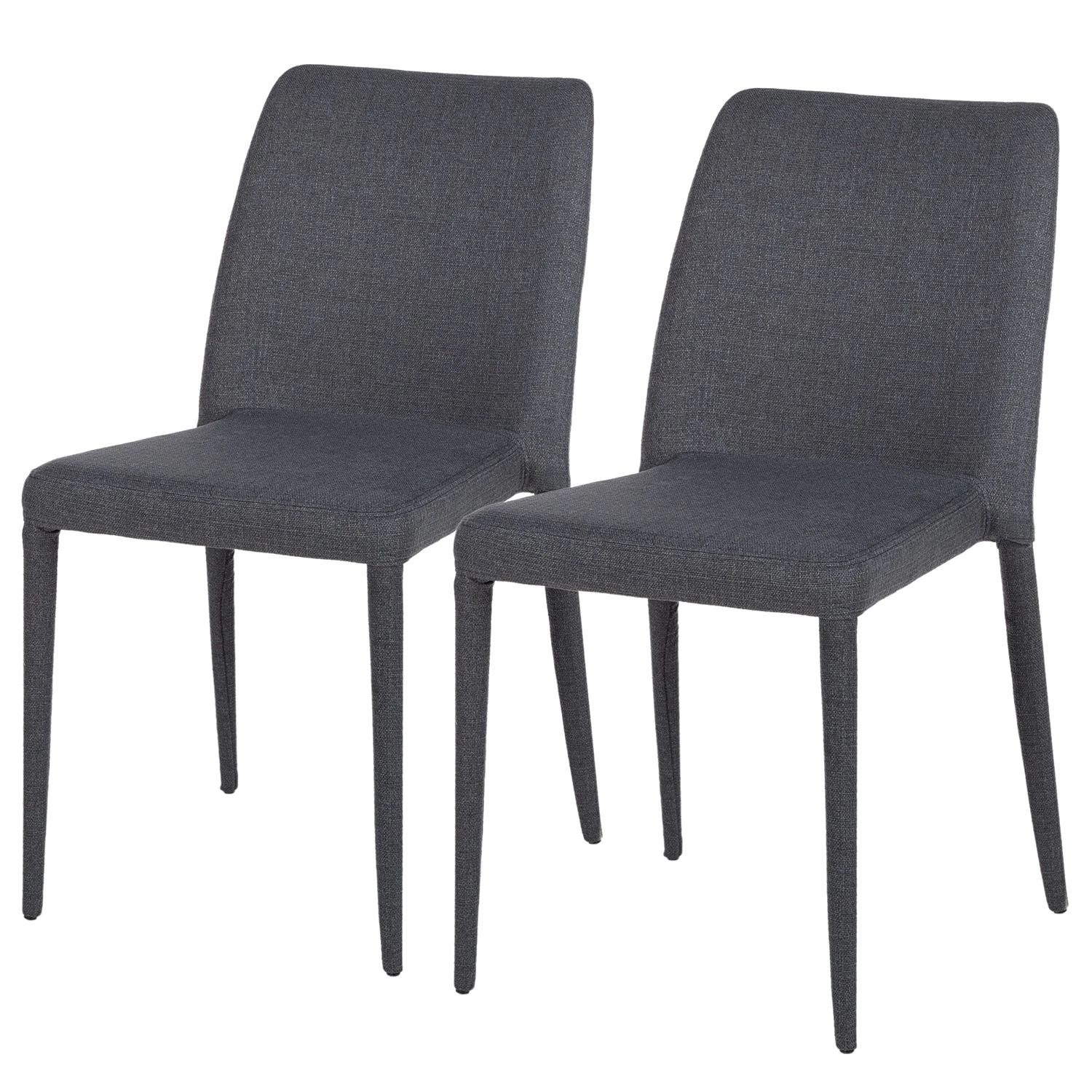 Fredriks Chaises Randle (lot de 2) - Tissu / Fer - Gris 3 Fredriks Chaises Randle (lot de 2) - Tissu / Fer - Gris