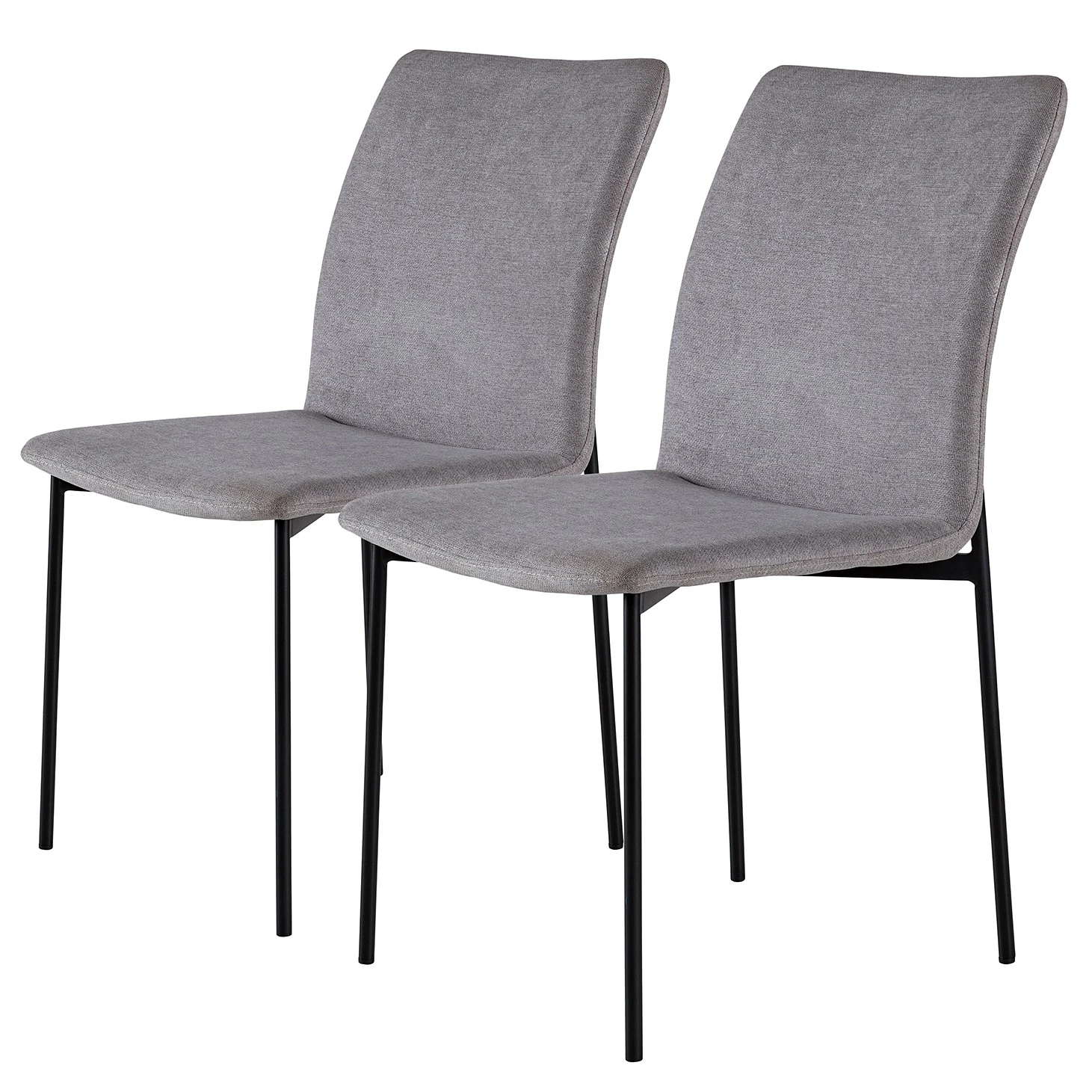 Fredriks Chaises Wines (lot de 2) - Tissu / Fer - Gris clair 3 Fredriks Chaises Wines (lot de 2) - Tissu / Fer - Gris clair