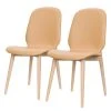 Studio Copenhagen Chaises capitonnées Juuma (lot de 2) - Cuir Leps: Sablé - Chêne clair 1 Studio Copenhagen Chaises capitonnées Juuma (lot de 2) - Cuir Leps: Sablé - Chêne clair -Chaises Soldes 1000216625 200820 06151200004 IMAGE P000000001000216625