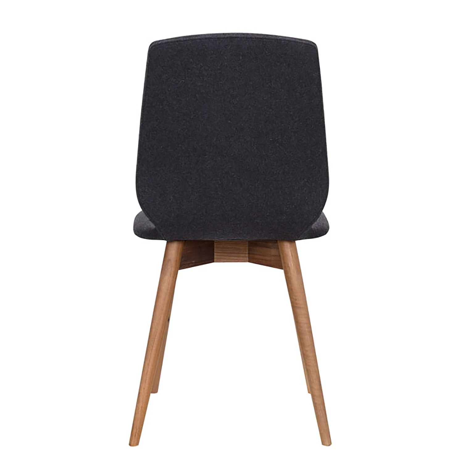 Studio Copenhagen Chaises capitonnées Helvig (lot de 2) - Tissu composite Vedi: Anthracite - Noyer 6 Studio Copenhagen Chaises capitonnées Helvig (lot de 2) - Tissu composite Vedi: Anthracite - Noyer – Image 4