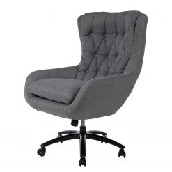 Jack & Alice Fauteuil de bureau Bracon II - Tissé à plat / Nylon - Gris foncé / Noir
