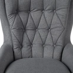 Jack & Alice Fauteuil de bureau Bracon II - Tissé à plat / Nylon - Gris foncé / Noir -Chaises Soldes 1000218350 220330 055 DETAILS P000000001000218350