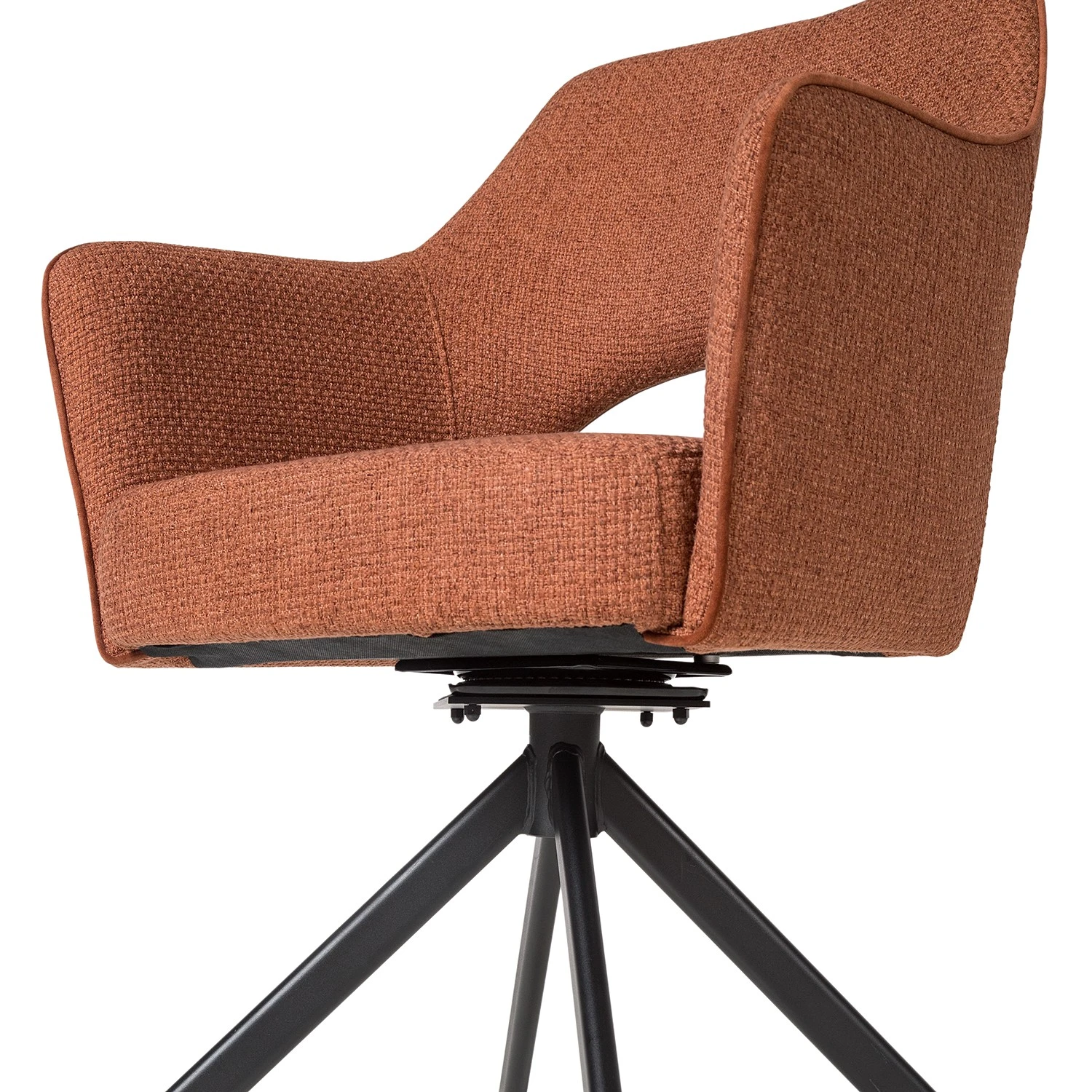 Fredriks Chaise à accoudoirs Tustin - Tissu / Métal - Marron rouille / Noir mat 8 Fredriks Chaise à accoudoirs Tustin - Tissu / Métal - Marron rouille / Noir mat – Image 6