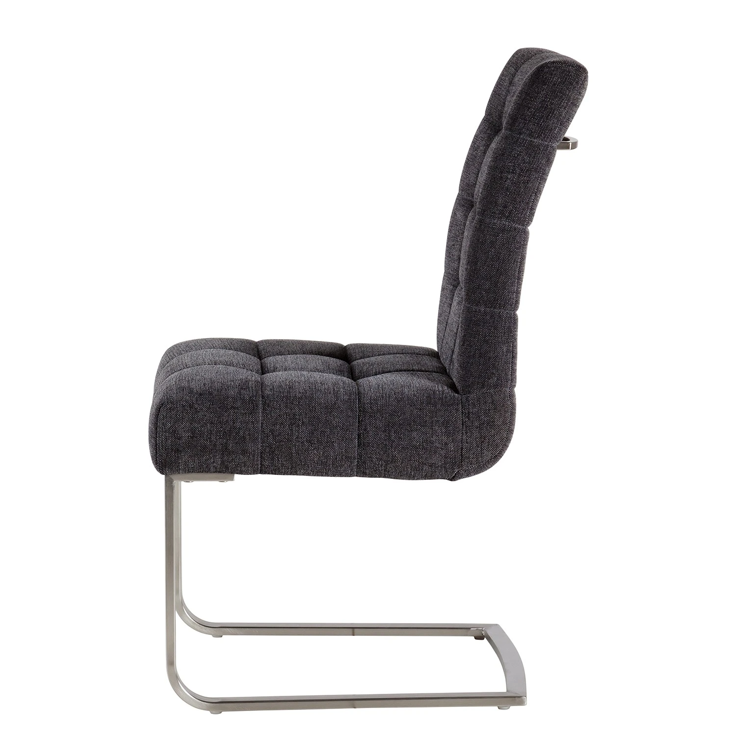 Ars manufacti Chaises cantilever Stawley I (lot de 2) - Tissage à plat / Acier inoxydable - Gris foncé / Acier inoxydable 6 Ars manufacti Chaises cantilever Stawley I (lot de 2) - Tissage à plat / Acier inoxydable - Gris foncé / Acier inoxydable – Image 4