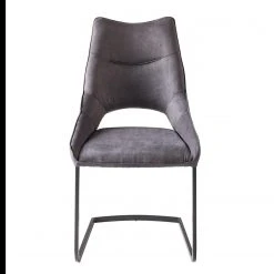 Fredriks Chaises cantilever Nadros (lot de 2) - Microfibre / Métal - Gris vintage / Noir mat 18 Fredriks Chaises cantilever Nadros (lot de 2) - Microfibre / Métal - Gris vintage / Noir mat -Chaises Soldes 1000218451 210120 13453100002 DETAILS P000000001000218451