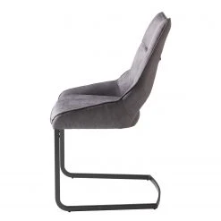 Fredriks Chaises cantilever Nadros (lot de 2) - Microfibre / Métal - Gris vintage / Noir mat 20 Fredriks Chaises cantilever Nadros (lot de 2) - Microfibre / Métal - Gris vintage / Noir mat -Chaises Soldes 1000218451 210120 13453400003 DETAILS P000000001000218451