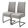 Chaises cantilever Evila (lot de 2) - Gris lumineux