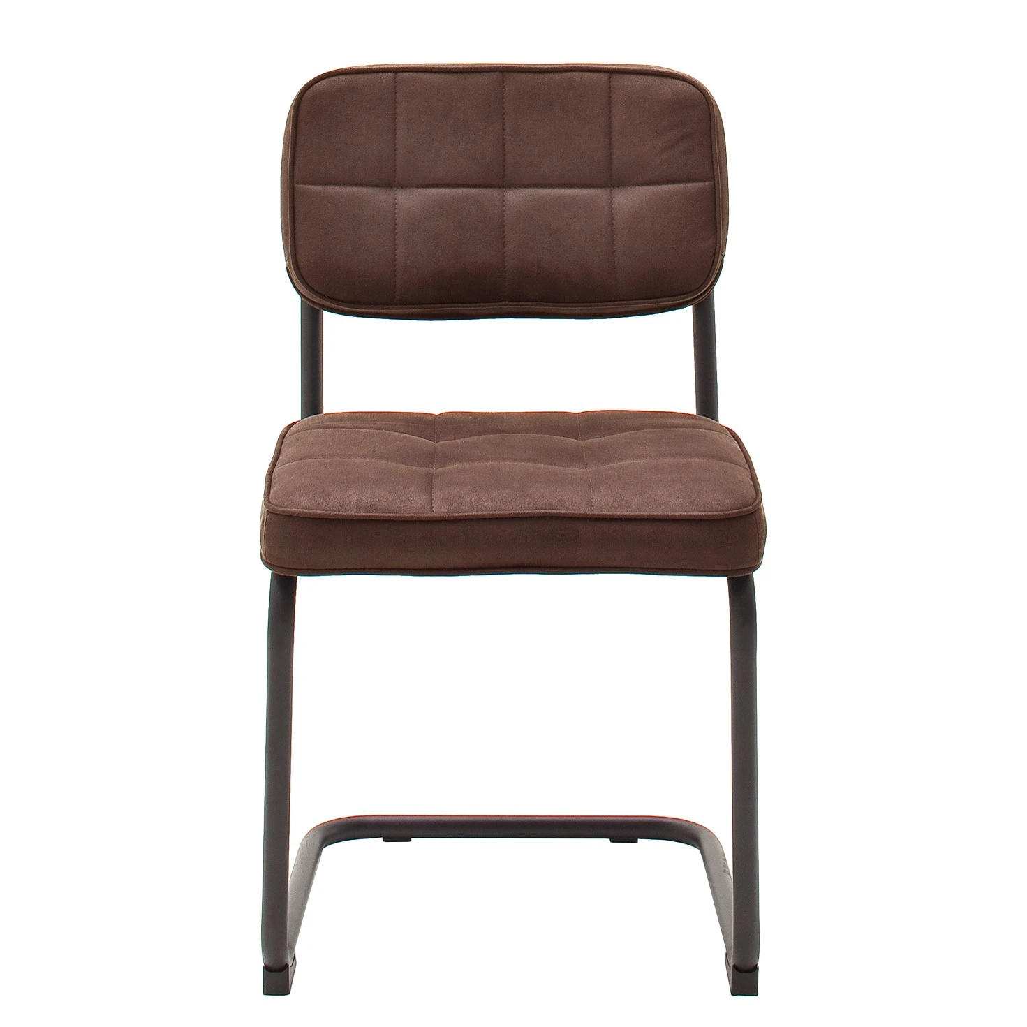 Ars manufacti Chaises cantilever Dalcross (lot de 2) - Microfibre / Métal - Marron 5 Ars manufacti Chaises cantilever Dalcross (lot de 2) - Microfibre / Métal - Marron – Image 3