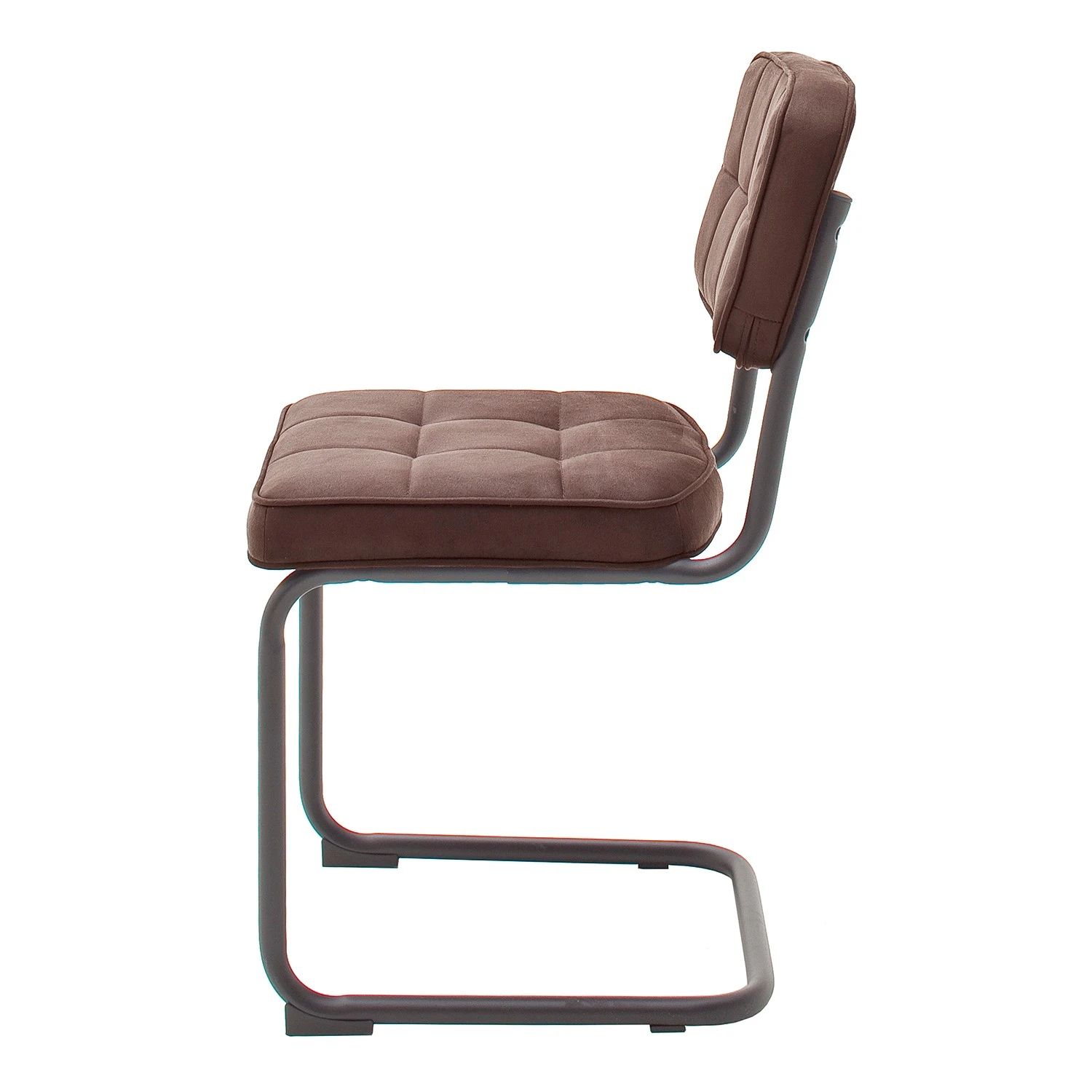 Ars manufacti Chaises cantilever Dalcross (lot de 2) - Microfibre / Métal - Marron 6 Ars manufacti Chaises cantilever Dalcross (lot de 2) - Microfibre / Métal - Marron – Image 4