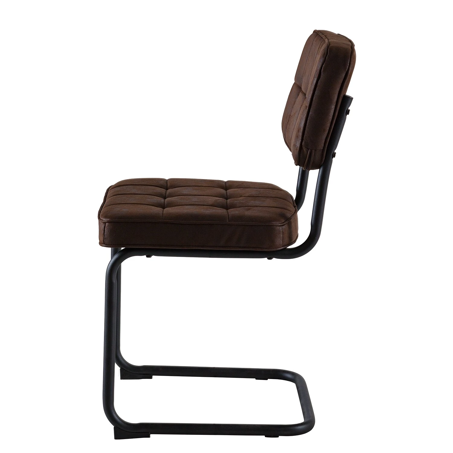 Ars manufacti Chaises cantilever Dalcross (lot de 2) - Microfibre / Métal - Marron 8 Ars manufacti Chaises cantilever Dalcross (lot de 2) - Microfibre / Métal - Marron – Image 6