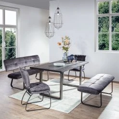 Loftscape Chaises capitonnées Mayetta (lot de 2) - Tissé à plat / Fer - Anthracite / Noir 7 Loftscape Chaises capitonnées Mayetta (lot de 2) - Tissé à plat / Fer - Anthracite / Noir -Chaises Soldes 1000220276 200821 06293300009 MOOD DETAILS P000000001000220276 mood