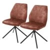 Fredriks Chaises capitonnées Oaklawn (lot de 2) - Marron rouille -Chaises Soldes 1000224871 201016 12353700096 IMAGE P000000001000224871