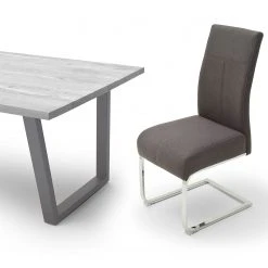 Fredriks Chaises cantilever Oxhill (lot de 2) - maille fin / Acier - Anthracite / Chrome -Chaises Soldes 1000224873 201016 12355600113 DETAILS P000000001000224873