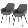 Red Living Chaises à accoudoirs Amira II (lot de 2) - Tissu / Acier - Gris 1 Red Living Chaises à accoudoirs Amira II (lot de 2) - Tissu / Acier - Gris -Chaises Soldes 1000225985 200917 06364100040 IMAGE P000000001000225985