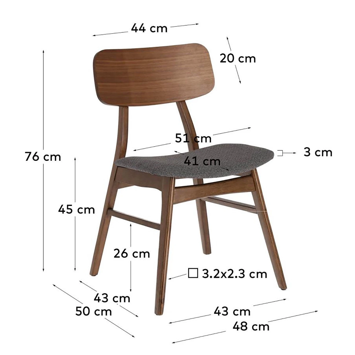 Norrwood Chaises Varkaus II (lot de 2) - Tissu /Placage noyer et hévéa massif - Gris / Noyer 11 Norrwood Chaises Varkaus II (lot de 2) - Tissu /Placage noyer et hévéa massif - Gris / Noyer – Image 9