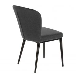 Jack & Alice Chaises capitonnées Palm City (lot de 2) - Tissu / Acier - Gris foncé -Chaises Soldes 1000225996 200917 06373500134 DETAILS P000000001000225996