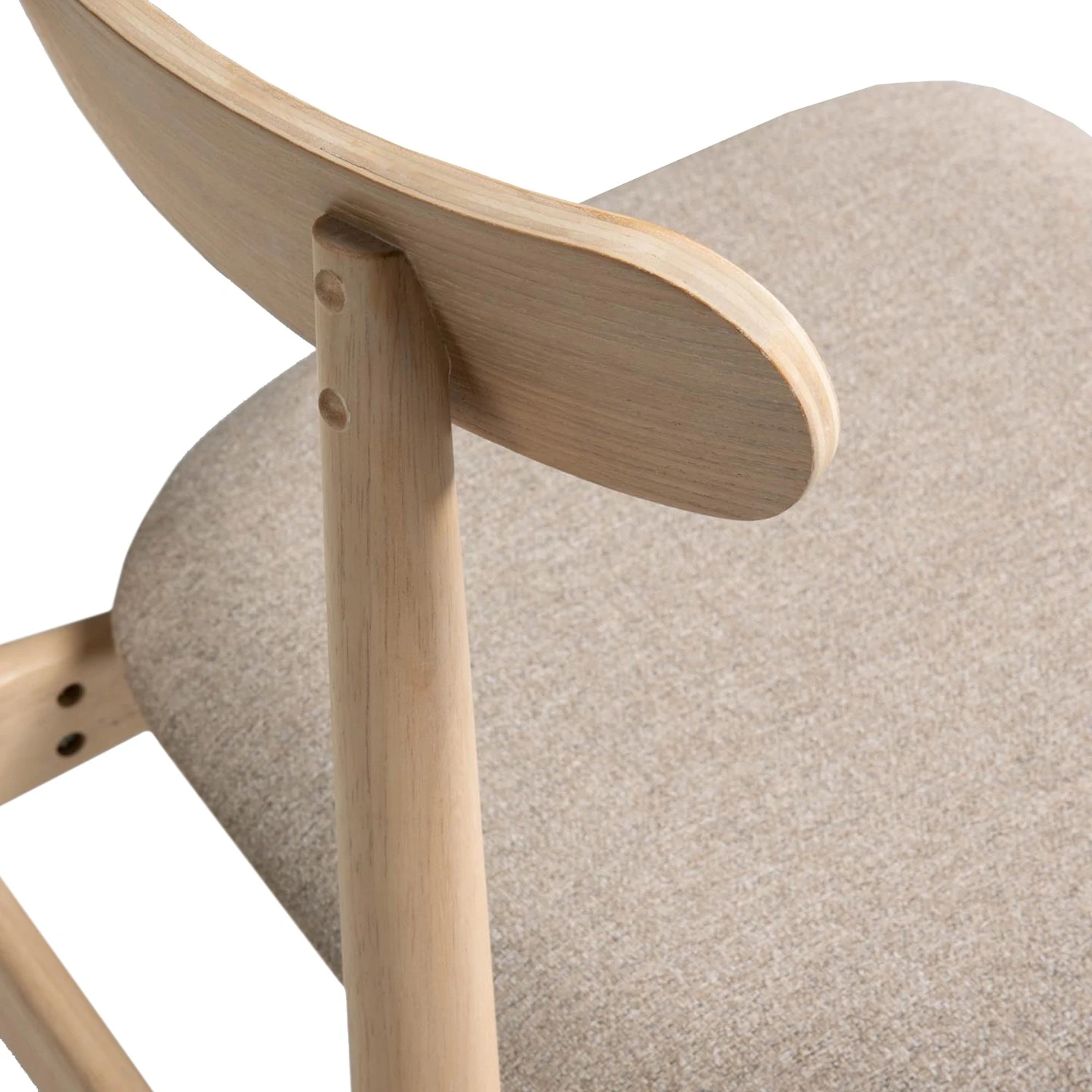 Norrwood Chaises Apukka (lot de 2) - Tissu / Hévéa massif - Sahara 8 Norrwood Chaises Apukka (lot de 2) - Tissu / Hévéa massif - Sahara – Image 6