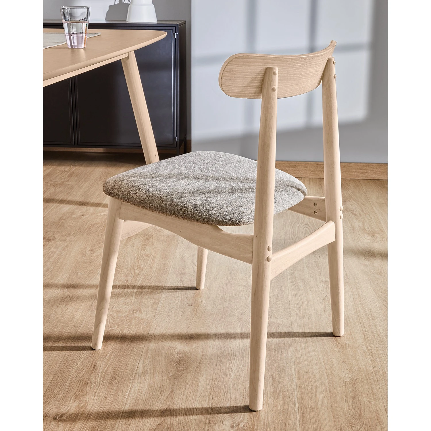 Norrwood Chaises Apukka (lot de 2) - Tissu / Hévéa massif - Sahara 10 Norrwood Chaises Apukka (lot de 2) - Tissu / Hévéa massif - Sahara – Image 8