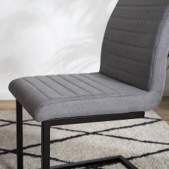 Ars manufacti Chaises Finga III (lot de 2) - Tissage à plat / Fer - Gris / Noir -Chaises Soldes 1000226368 210929 100237000033 DETAILS P000000001000226368