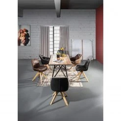 Red Living Chaises capitonnées Wilbur (lot de 2) - Marron vintage -Chaises Soldes 1000227838 201016 13355300083 MOOD DETAILS P000000001000227838 mood