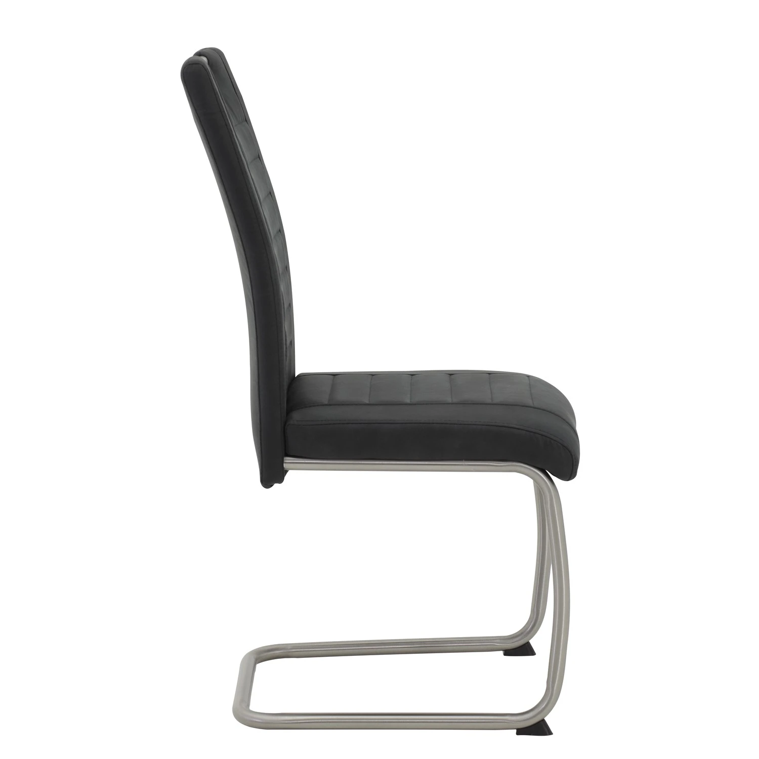 Loftscape Chaise cantilever Wisches - Microfibre / Acier inoxydable - Anthracite - Lot de 2 6 Loftscape Chaise cantilever Wisches - Microfibre / Acier inoxydable - Anthracite - Lot de 2 – Image 4