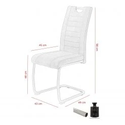 Loftscape Chaise cantilever Wisches - Microfibre / Acier inoxydable - Anthracite - Lot de 2 15 Loftscape Chaise cantilever Wisches - Microfibre / Acier inoxydable - Anthracite - Lot de 2 -Chaises Soldes 1000228907 201104 15385500007 SKETCH DETAILS P000000001000228907 sketch