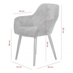 Loftscape Chaises à accoudoirs Trappe (lot de 2) - Microfibre / Acier - Gris fumé 19 Loftscape Chaises à accoudoirs Trappe (lot de 2) - Microfibre / Acier - Gris fumé -Chaises Soldes 1000228924 201104 15385600088 SKETCH DETAILS P000000001000228924 sketch