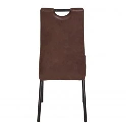 Loftscape Chaise capitonnée Brookville - Microfibre / Acier - Marron - Lot de 2 -Chaises Soldes 1000228929 201104 15385600122 DETAILS P000000001000228929