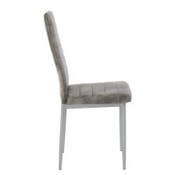 Loftscape Chaises capitonnées Orelle II (lot de 2) - Microfibre / Fer - Gris -Chaises Soldes 1000229577 201104 14074600026 DETAILS P000000001000229577