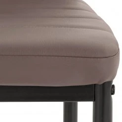 Loftscape Chaises capitonnées Orelle I (lot de 2) - Imitation cuir / Fer - Cappuccino / Noir -Chaises Soldes 1000229579 201104 14075600039 DETAILS P000000001000229579