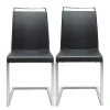 Loftscape Chaises cantilever Ibos (lot de 2) - Imitation cuir - Chrome - Noir -Chaises Soldes 1000229580 201104 14075800041 IMAGE P000000001000229580
