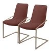 Loftscape Chaises cantilever Lezan II (lot de 2) - Velours / Fer - Marron rouille -Chaises Soldes 1000229602 201104 14093100142 IMAGE P000000001000229602
