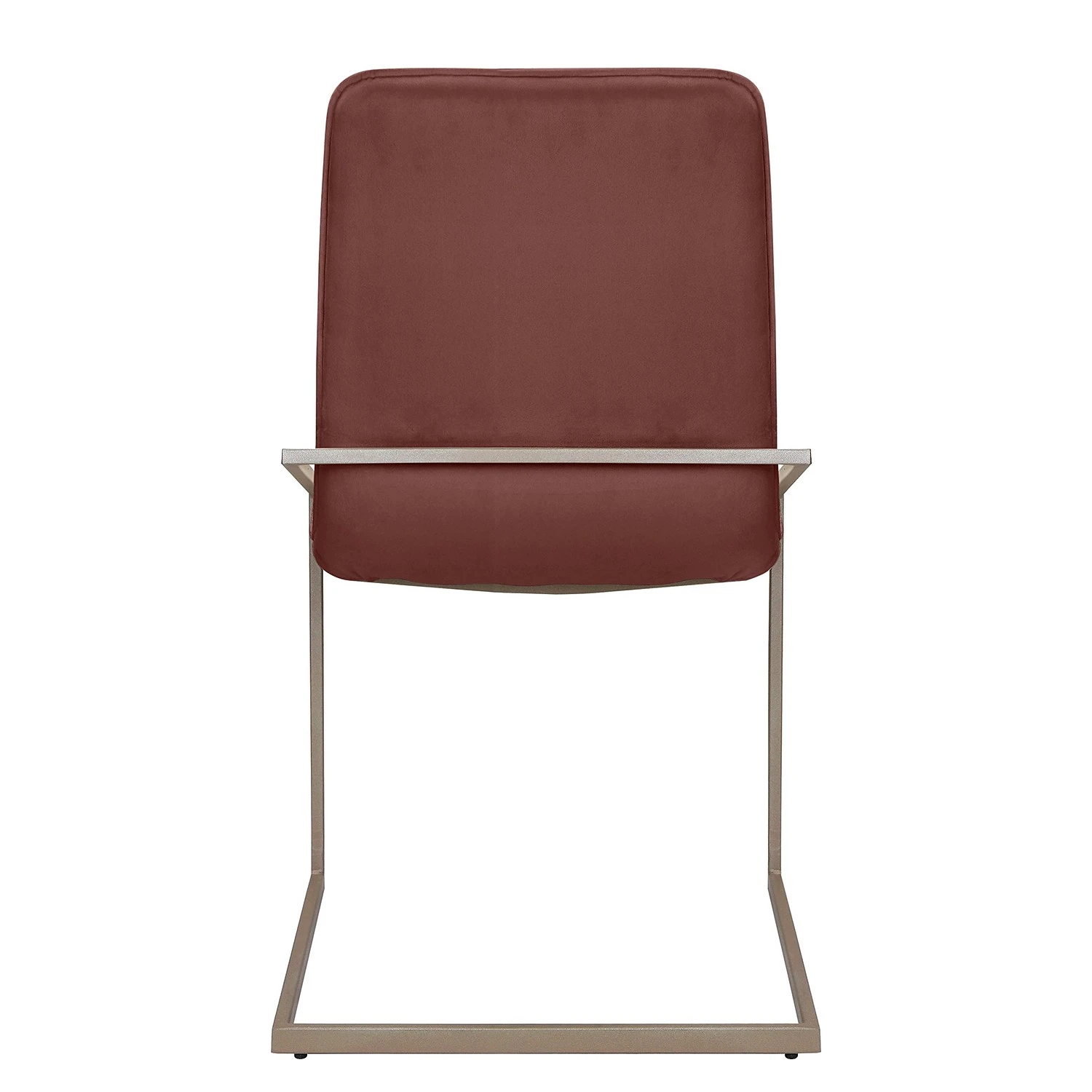 Loftscape Chaises cantilever Lezan II (lot de 2) - Velours / Fer - Marron rouille 6 Loftscape Chaises cantilever Lezan II (lot de 2) - Velours / Fer - Marron rouille – Image 4