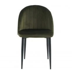 Jack & Alice Chaises capitonnées Jacklin IV (2 élém.) - Velours / Fer - Vert olive -Chaises Soldes 1000230152 210708 14552700059 DETAILS P000000001000230152