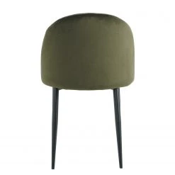 Jack & Alice Chaises capitonnées Jacklin IV (2 élém.) - Velours / Fer - Vert olive -Chaises Soldes 1000230152 210708 14552700061 DETAILS P000000001000230152