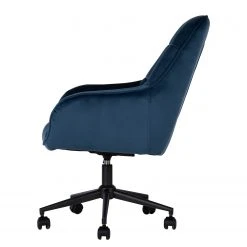 Furnitive Chaise de bureau Valady I - Velours / Fer - Bleu / Noir -Chaises Soldes 1000230746 220322 031 DETAILS P000000001000230746