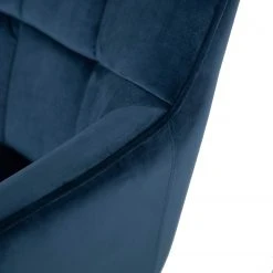 Furnitive Chaise de bureau Valady I - Velours / Fer - Bleu / Noir -Chaises Soldes 1000230746 220322 035 DETAILS P000000001000230746