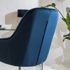 Furnitive Chaise de bureau Valady I - Velours / Fer - Bleu / Noir -Chaises Soldes 1000230746 220629 022 MOOD DETAILS P000000001000230746 mood