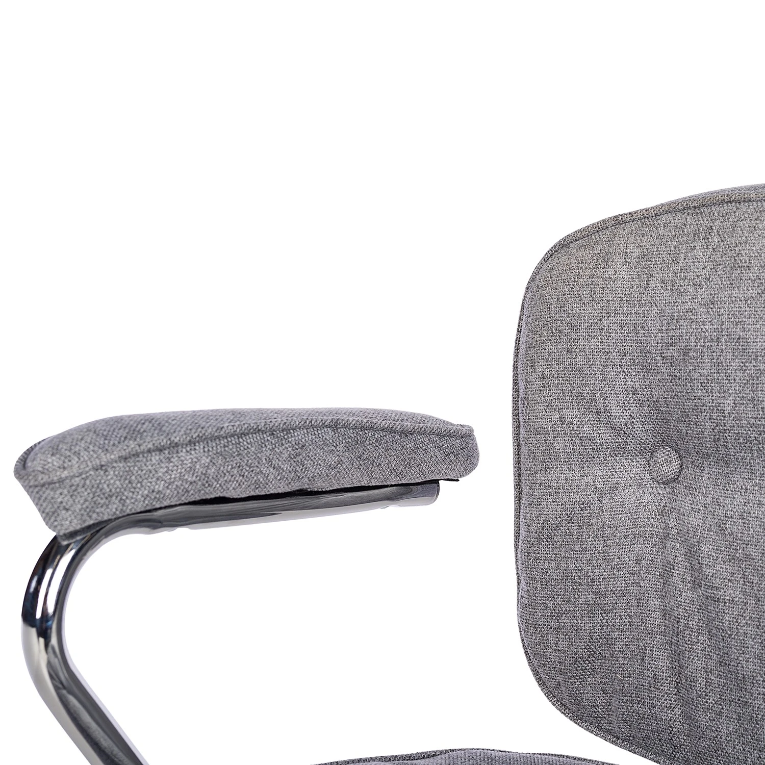 Furnitive Chaise de bureau Orlu II - Tissu / Fer - Gris clair / Chrome 13 Furnitive Chaise de bureau Orlu II - Tissu / Fer - Gris clair / Chrome – Image 11