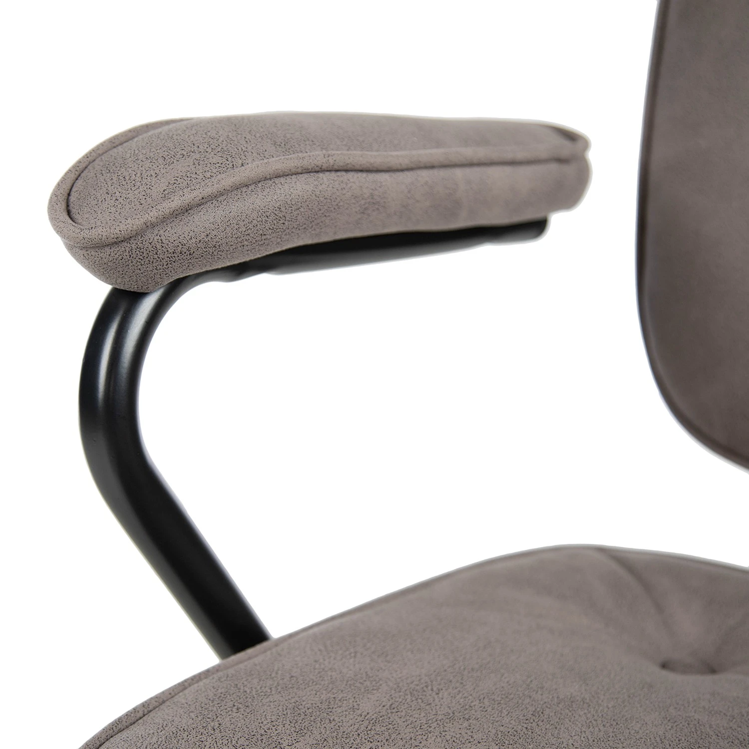 Furnitive Chaise de bureau Orlu I - Microfibre / Fer - Taupe vintage / Noir 9 Furnitive Chaise de bureau Orlu I - Microfibre / Fer - Taupe vintage / Noir – Image 7