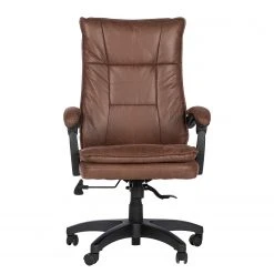 Furnitive Fauteuil de bureau Wisdom - Microfibre / Matière plastique - Marron vintage / Noir -Chaises Soldes 1000230753 220330 030 DETAILS P000000001000230753