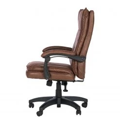 Furnitive Fauteuil de bureau Wisdom - Microfibre / Matière plastique - Marron vintage / Noir -Chaises Soldes 1000230753 220330 031 DETAILS P000000001000230753