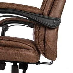 Furnitive Fauteuil de bureau Wisdom - Microfibre / Matière plastique - Marron vintage / Noir -Chaises Soldes 1000230753 220330 034 DETAILS P000000001000230753