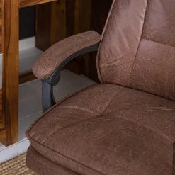 Furnitive Fauteuil de bureau Wisdom - Microfibre / Matière plastique - Marron vintage / Noir -Chaises Soldes 1000230753 220624 021 MOOD DETAILS P000000001000230753 mood