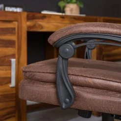 Furnitive Fauteuil de bureau Wisdom - Microfibre / Matière plastique - Marron vintage / Noir -Chaises Soldes 1000230753 220624 022 MOOD DETAILS P000000001000230753 mood