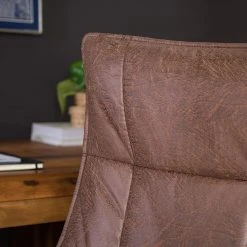 Furnitive Fauteuil de bureau Wisdom - Microfibre / Matière plastique - Marron vintage / Noir -Chaises Soldes 1000230753 220624 025 MOOD DETAILS P000000001000230753 mood