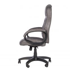 Furnitive Fauteuil de bureau Loyalton - Microfibre / Matière plastique - Gris vintage / Noir -Chaises Soldes 1000230754 220330 031 DETAILS P000000001000230754