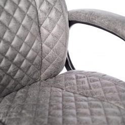 Furnitive Fauteuil de bureau Loyalton - Microfibre / Matière plastique - Gris vintage / Noir -Chaises Soldes 1000230754 220330 033 DETAILS P000000001000230754