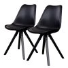 Norrwood Chaises Trebes I (lot de 2) - Matière plastique / Hévéa massif - Noir / Hévéa -Chaises Soldes 1000231008 201125 16492000013 IMAGE P000000001000231008