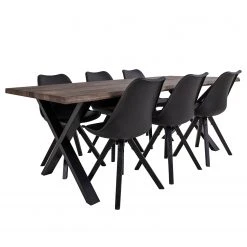 Norrwood Chaises Trebes I (lot de 2) - Matière plastique / Hévéa massif - Noir / Hévéa -Chaises Soldes 1000231008 201125 16492100018 DETAILS P000000001000231008